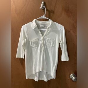 Hollister Co. Women's Quarter Button-down Shirt with 3/4 Long Sleeve